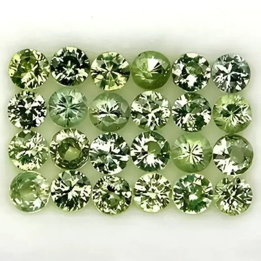 Saphirs Naturels Verts Rond - Saphirs Verts