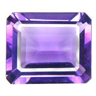 Amethyste synthétique hydrothermale taille octogonale 8x6 mm 1.86 carat