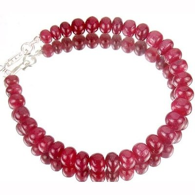 Bracelet en rubis naturel 112.00 carats