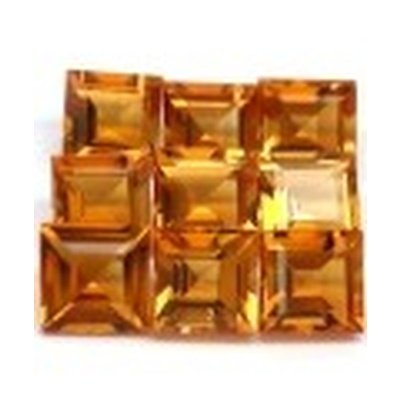 Citrine or naturelle carree 5x5 mm 0.70 carat