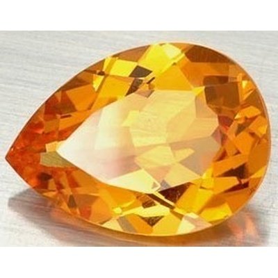 Citrine or naturelle poire a facettes 14x10 mm 4.43 carats