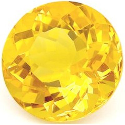 Citrine or naturelle ronde à facettes 10 mm 3.70 carats