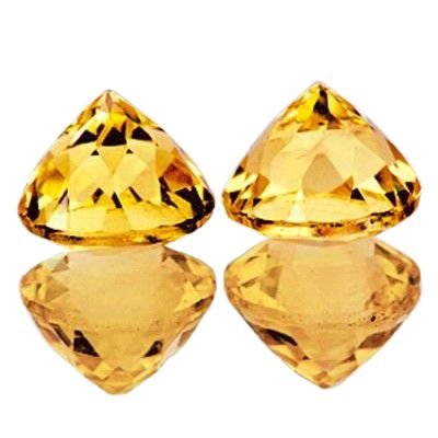 Citrine or naturelle ronde à facettes 6 mm 0.82 carat