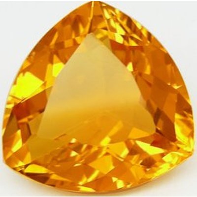 Citrine or trilliant a facettes 10x10 mm 3.00 carats