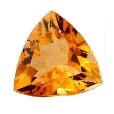 Citrine or trilliant a facettes 8x8 mm 1.43 carats