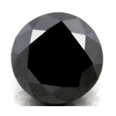Diamant noir rond a facettes 0.80 carats 6.00 mm