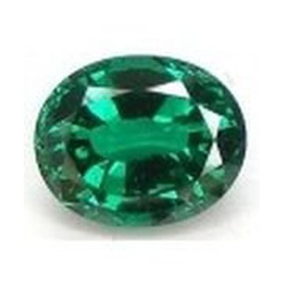 Emeraude hydrothermale ovale a facettes 16x12 mm 8.30 carats