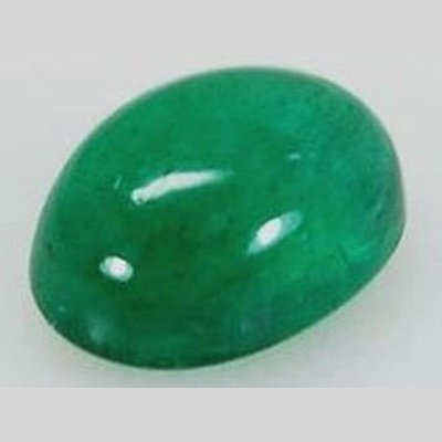 Emeraude naturelle taille ovale cabochon 7x5 mm 0.95 carat