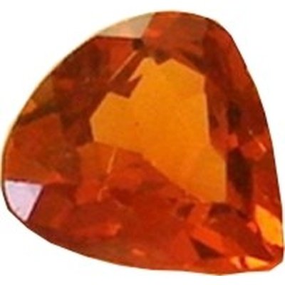 Grenat hessonite coeur a facettes 6x6 mm 0.75 carat