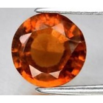 Grenat hessonite rond à facettes 3 mm 0.20 carat