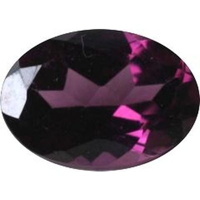 Grenat rhodolite ovale a facettes 7x5 mm 0.90 carat