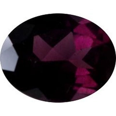 Grenat rhodolite ovale a facettes 9x7 mm 2.00 carats