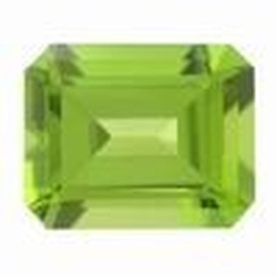 Peridot naturel octogonal 7x5 mm 1.00 carats