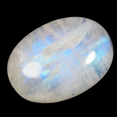 Pierre de lune naturelle ovale cabochon 32.39x23.23x7.5 mm 46.50 carats