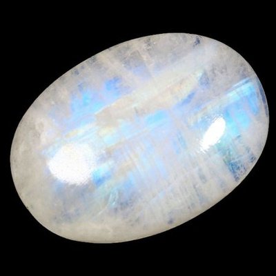 Pierre de lune naturelle ovale cabochon 32.39x23.23x7.5 mm 46.50 carats