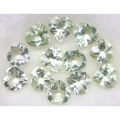 Prasiolite naturelle coeur a facettes 6x6 mm 0.75 carat
