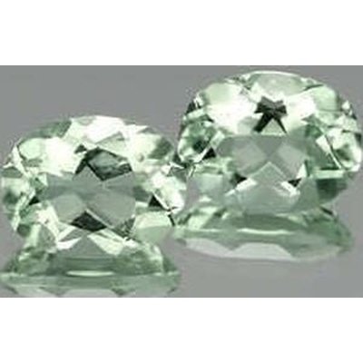 Prasiolite naturelle ovale a facettes 8x6 mm 1.17 carat