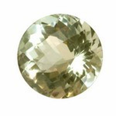 Prasiolite naturelle ronde a facettes 8x8 mm 1.80 carats