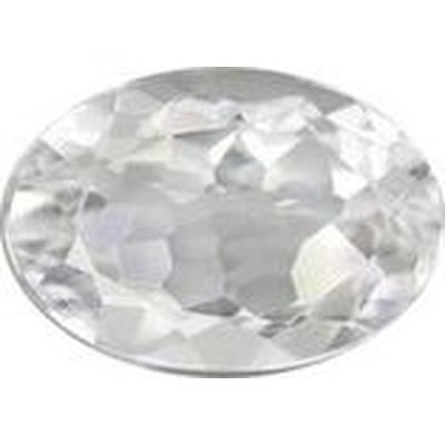 Quartz blanc naturel ovale a facettes 10x8 mm 2.50 carats