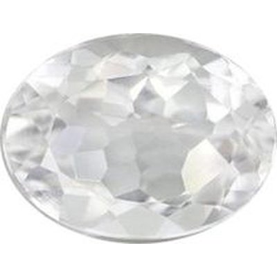 Quartz blanc naturel ovale a facettes 18x13 mm 10.00 carats