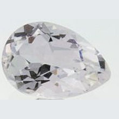 Quartz blanc poire a facettes 18x13 mm 12.00 carats