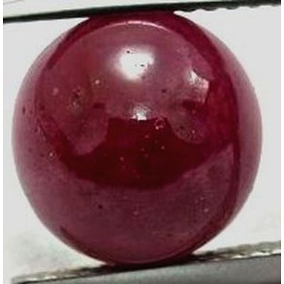 Rubis naturel taille ronde cabochon 12 mm 4.20 carats