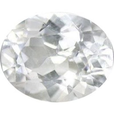 Topaze blanche naturelle ovale a facettes 9x7 mm 2.16 carats