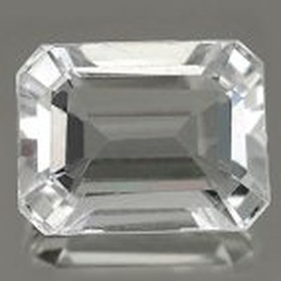 Topaze blanche octogonale 7x5 mm 1.20 carats