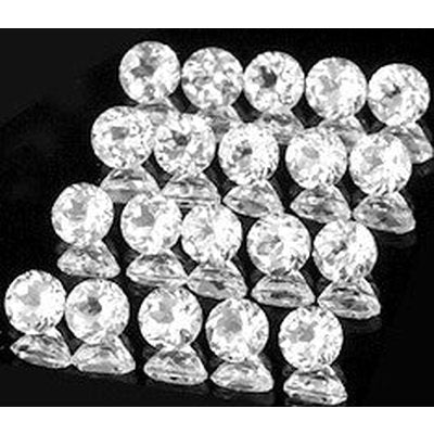 Topaze blanche ronde a facettes 6 mm 1.00 carat