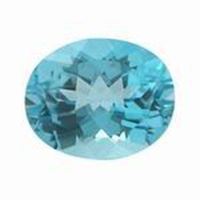 Topaze bleu suisse ovale a facettes 12x10 mm 5.90 carats