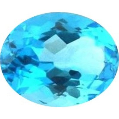 Topaze bleu suisse ovale a facettes 20x15 mm 20.00 carats