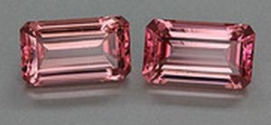 Tourmaline rose ou rubellite octogonale 5x3 mm 0.32 carat