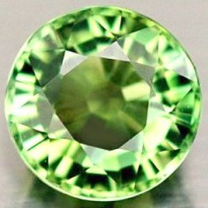 Tourmaline verte ronde a facettes 5 mm 0.50 carat