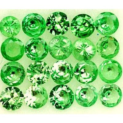 Tsavorite rond a facettes 3.5x3.5 mm 0.23 carat