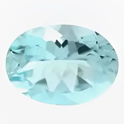 Aigue marine ovale a facettes 13x9 mm 4.00 carats