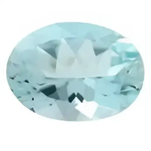 Aigue marine ovale a facettes 7x5 mm 0.60 carats