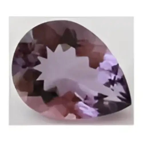Améthyste d'Afrique taille poire a facettes 16x12 mm 8.80 carats