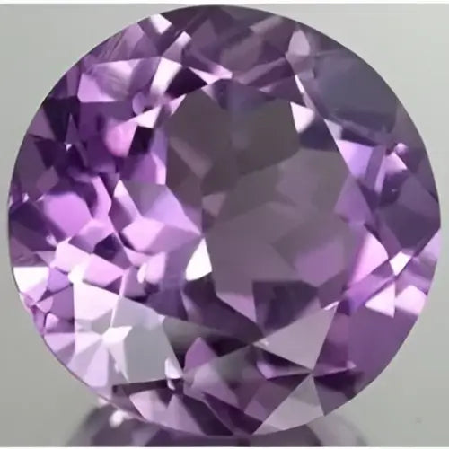 Améthyste du bresil taille ronde a facettes 4 mm 0.24 carat