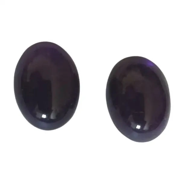 Amethyste ovale, violette foncée