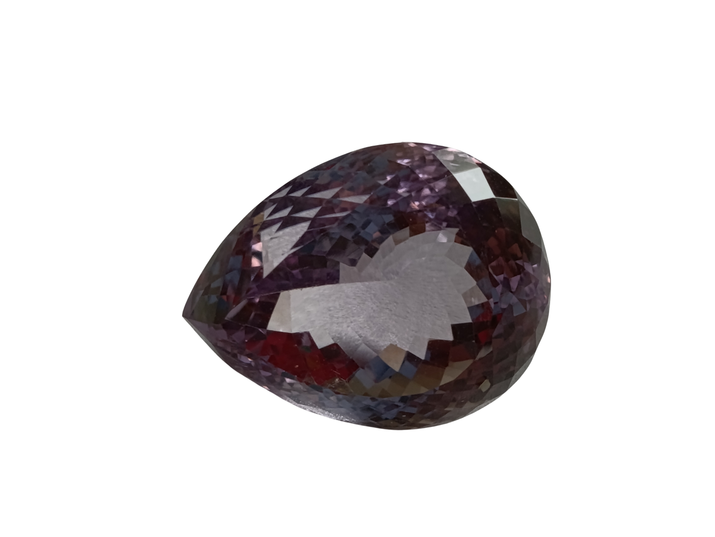 Améthyste taille poire a facettes 29x23 mm 78.05 carats