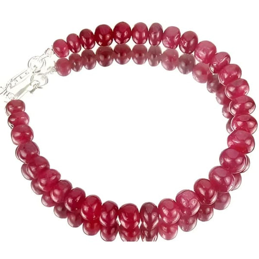 Bracelet en rubis naturel 112.00 carats