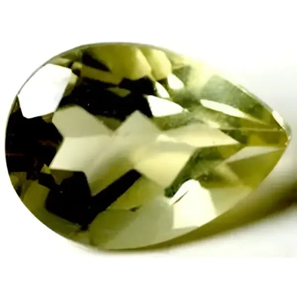 Citrine naturelle poire a facettes 8x5 mm 0.80 carat