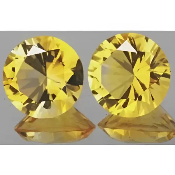 Citrine or naturelle ronde à facettes 5 mm 0.5 carat
