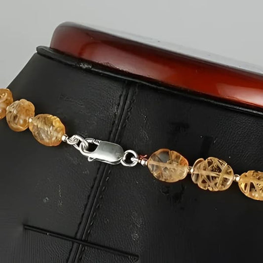 Collier en citrine et rubis + boucles d'oreilles offertes 265.00 cts