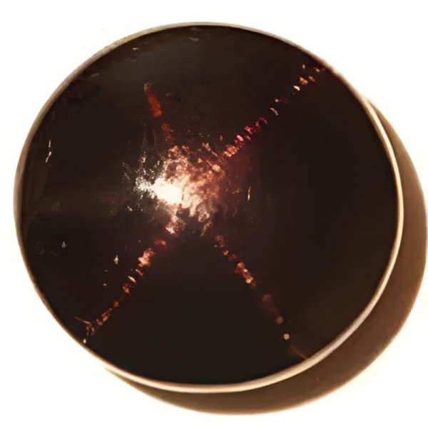 Diopside étoilé rond cabochon 4 mm 0.41 carat