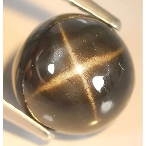 Diopside étoilé rond cabochon 8 mm 2.70 carats
