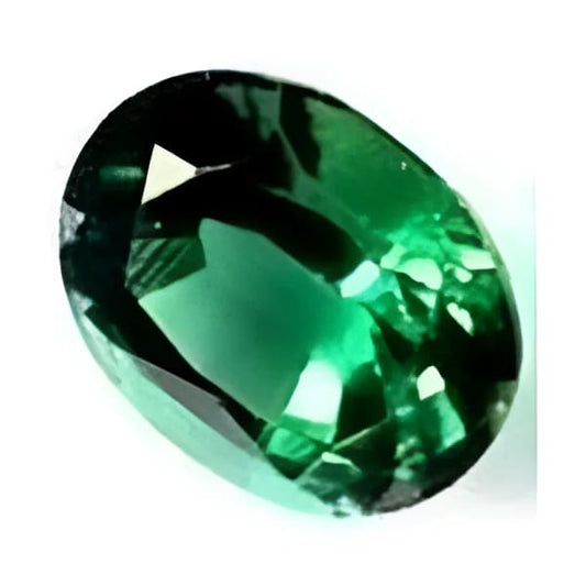 Emeraude hydrothermale ovale a facettes 6x4 mm 0.46 carat