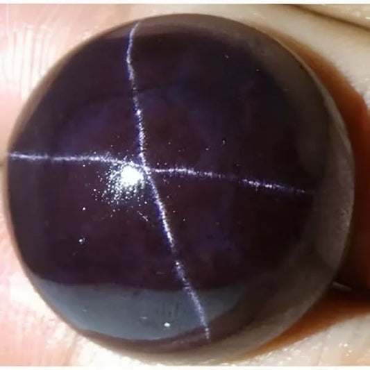 Grenat étoilé rond cabochon 16 mm 16.00 carats