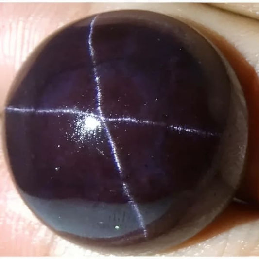 Grenat étoilé rond cabochon 16 mm 16.00 carats