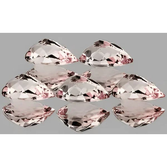 Morganite naturelle poire a facettes 6x4 mm 0.36 Carat